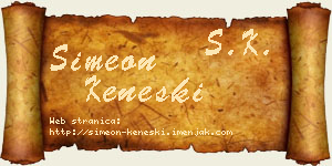 Simeon Keneški vizit kartica